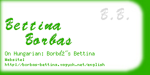 bettina borbas business card